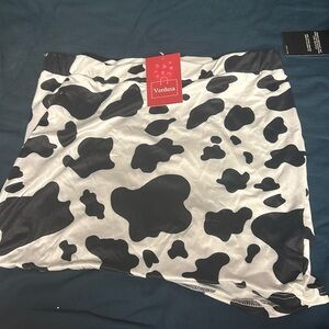 Brand new cow mini skirt